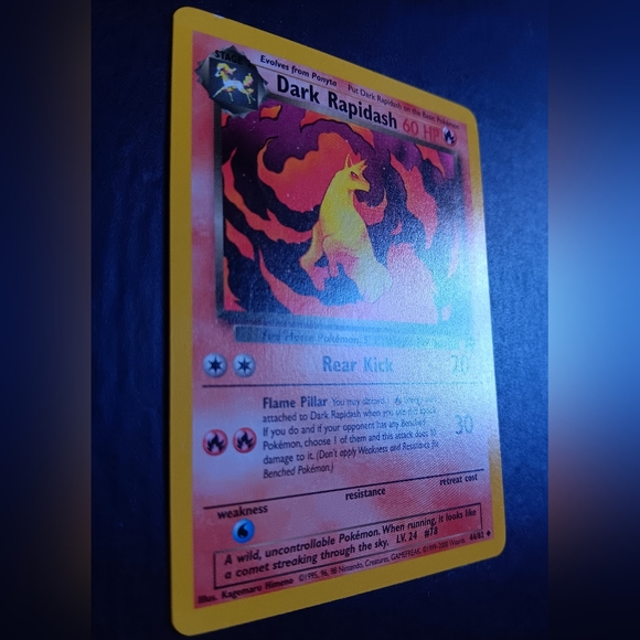 Dark Rapidash Pokemon Card - Team Rocket - NO. 44/82 Uncommon Non-Holo - Picture 3 of 9